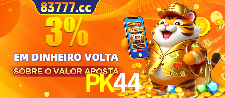 Promoção para baixar e instalar o aplicativo do cassino PK44. O banner oferece uma recompensa de R1aR1aR8, com a imagem de uma cobra sobre moedas de ouro.