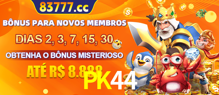 Anúncio dos benefícios para Membro VIP Sênior na plataforma PK44, incluindo bônus promocionais, semanais e mensais, ilustrado com o personagem Fortune Tiger.